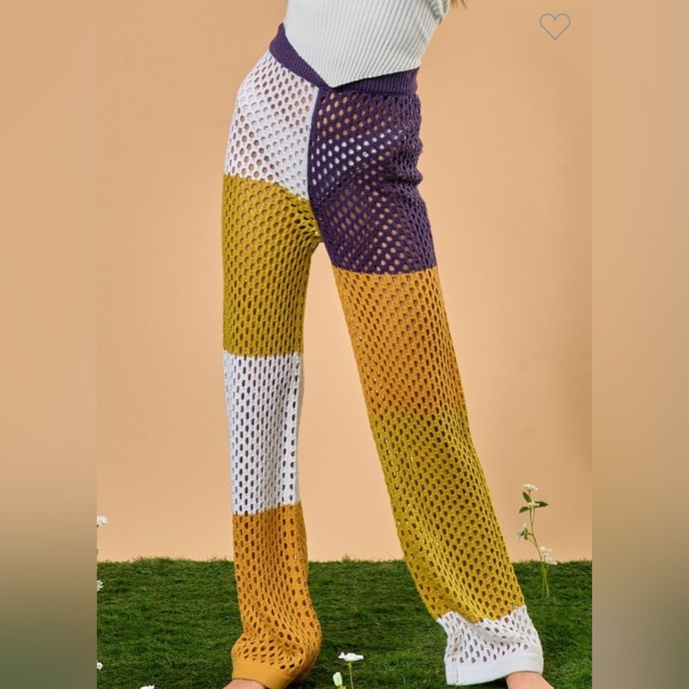 Colorful Patchwork Women's Pants - Picture 2 of 2